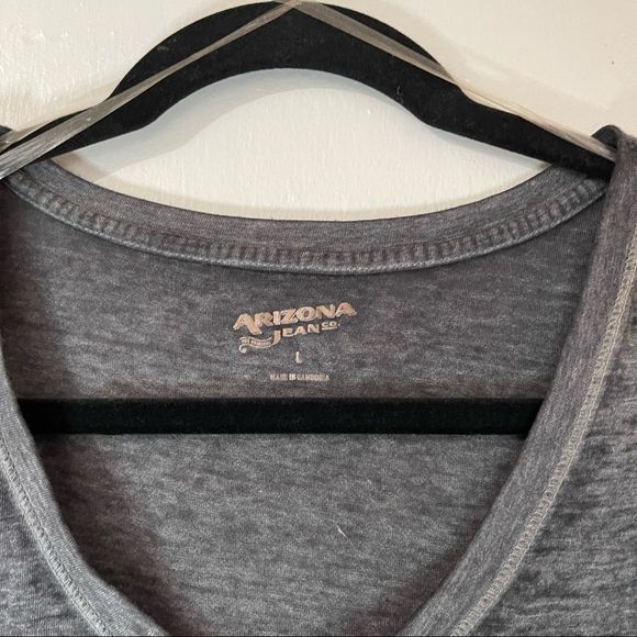 Arizona Gray Three Quarter Sleeve Transparent See Through Tee Shirt - Picture 7 of 7